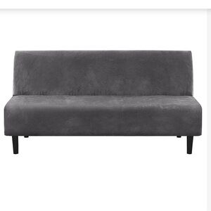 Solid Gray FUTON Slipcover-Gray